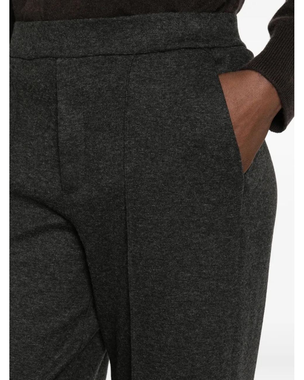 Drykorn Black Awning Pintuck-Detail Trousers