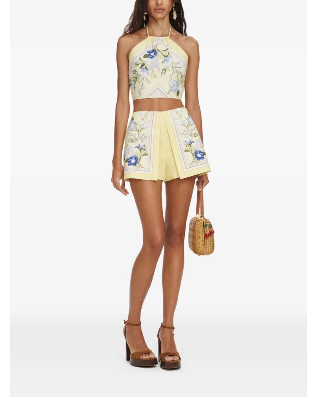 Self-Portrait Yellow Ruffled Top