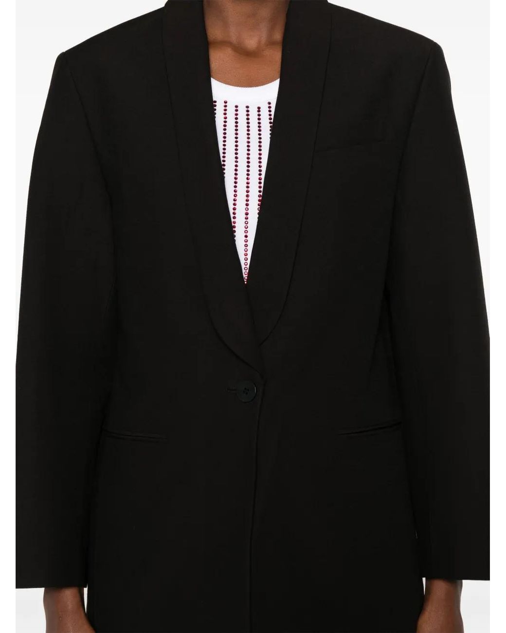 HUGO Black Logo-Appliqué Blazer