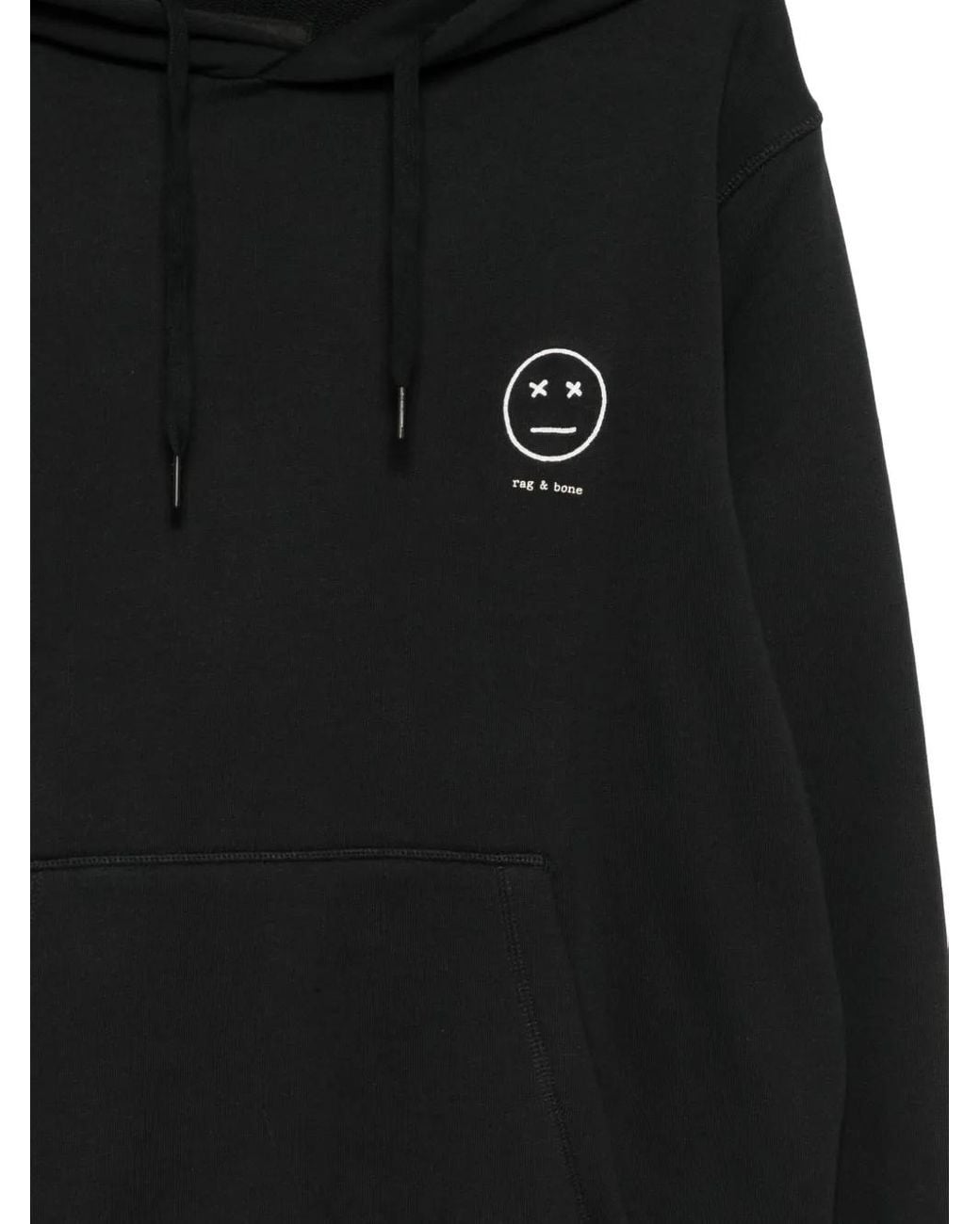 Rag & Bone Black Sour Face Hoodie for men