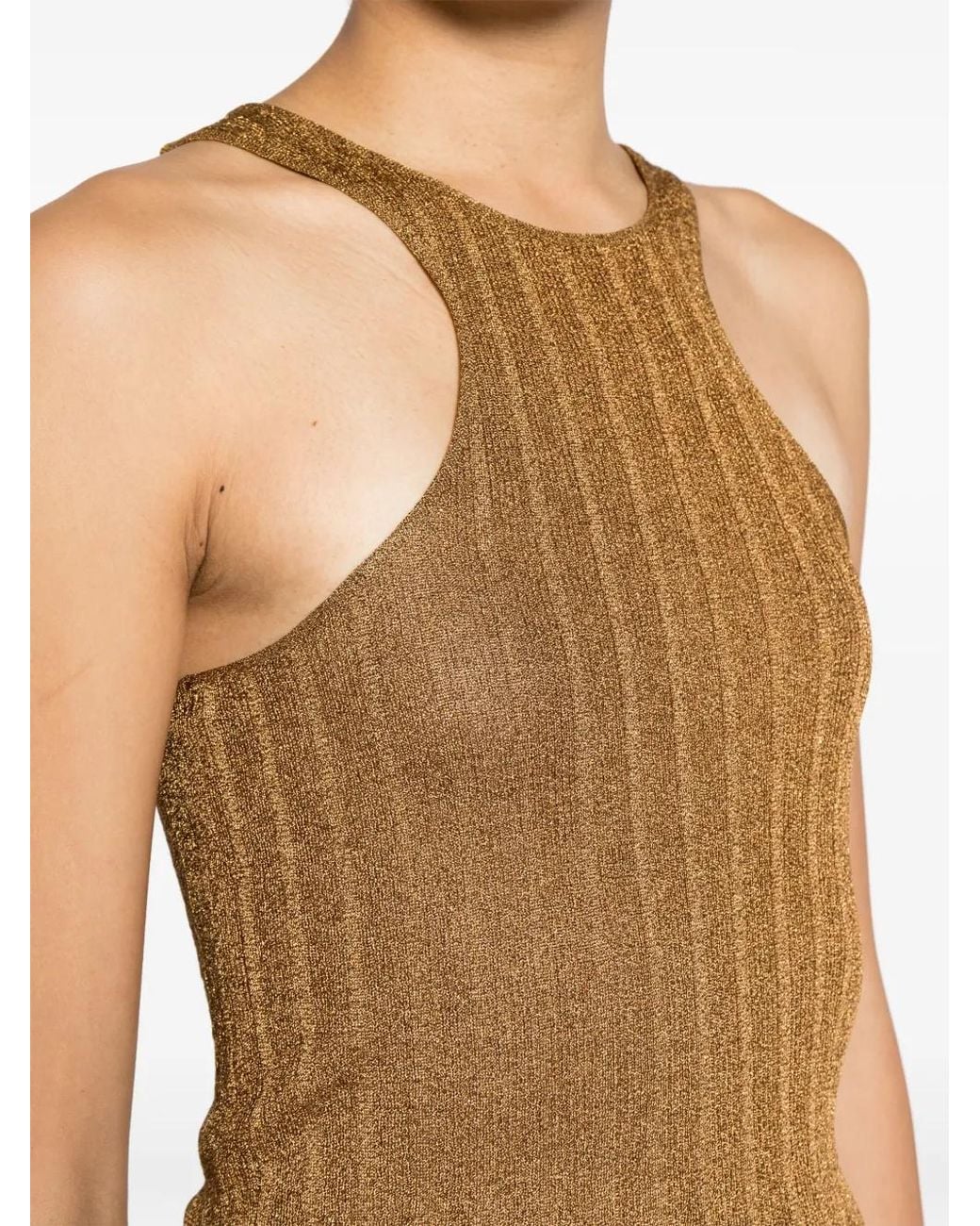Tom Ford Natural Metallic Sleeveless Top