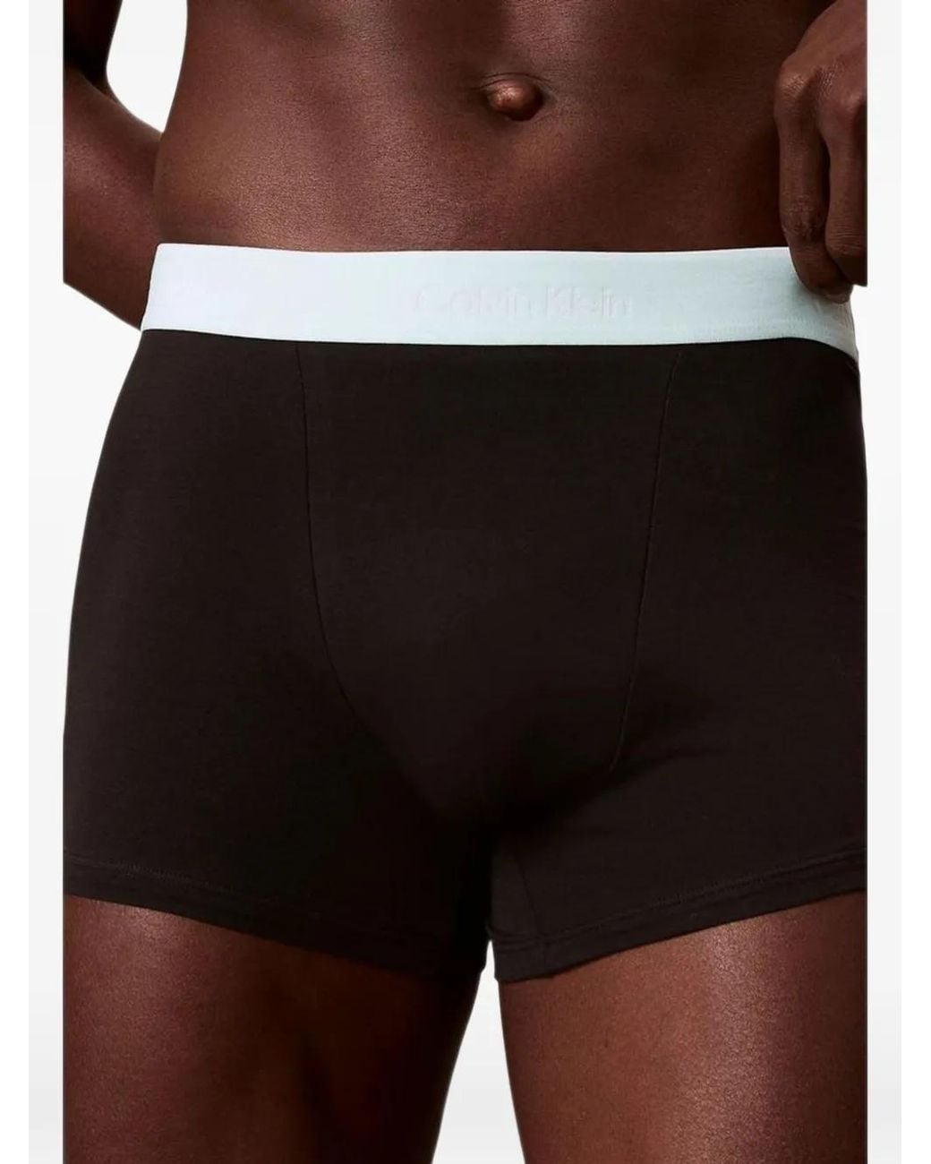Calvin Klein Black Icon Logo-Waistband Cotton Boxers (Set Of Three) for men