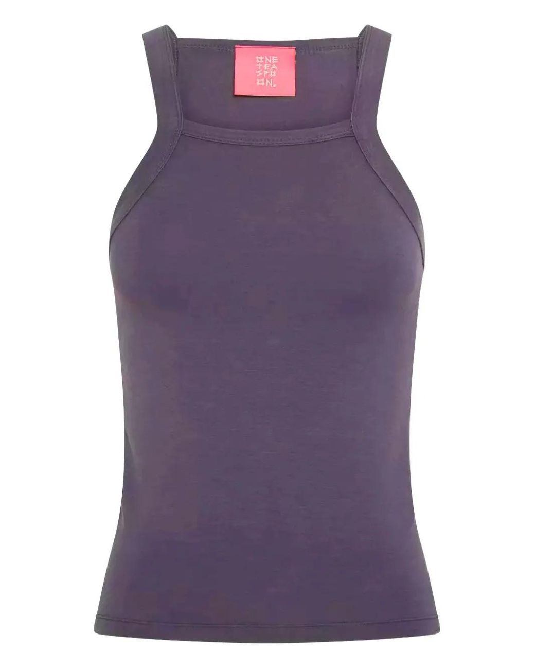 Top Bamboo Con Logo One Teaspoon de color Purple