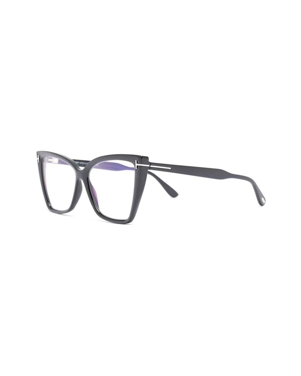 Tom Ford Black Geometric-Frame Glasses