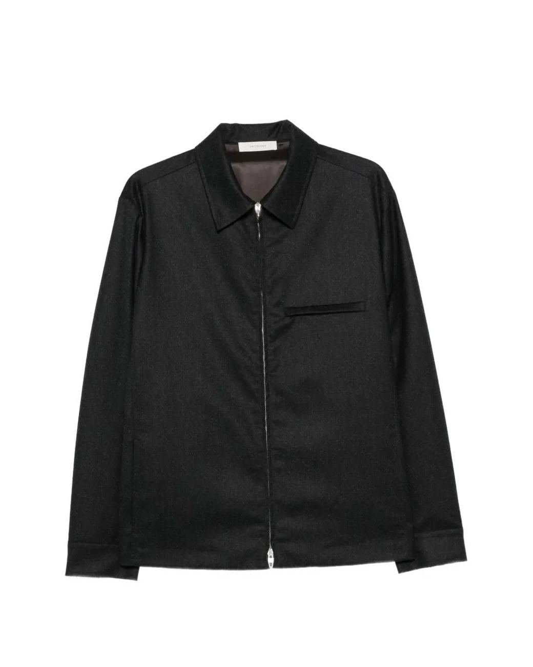 Umit Benan Black Zip-Up Collared Jacket for men