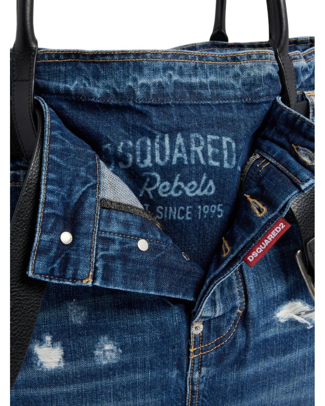 DSquared² Blue Twin Shopping Bag