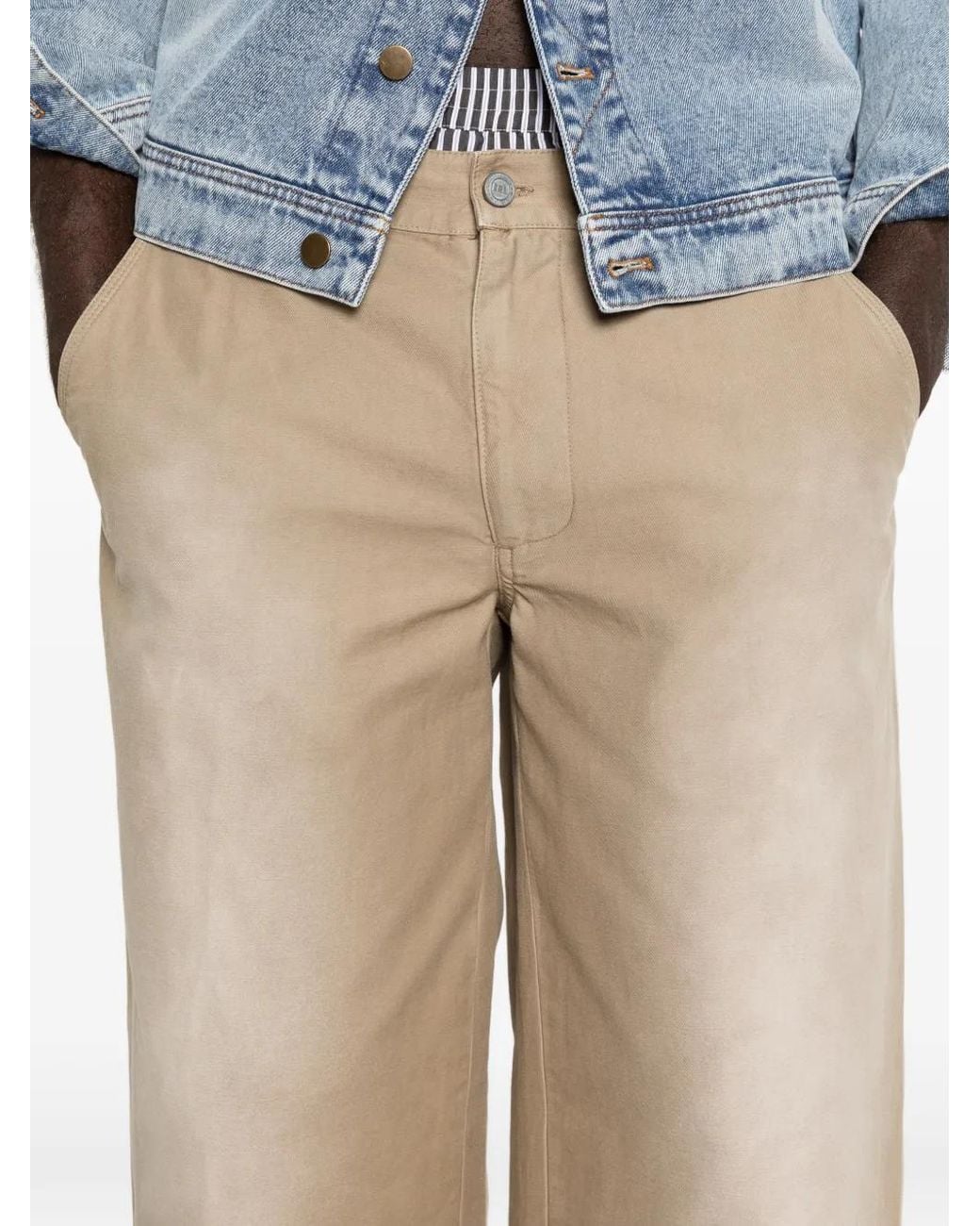 ERL White Belt-Loops Trousers