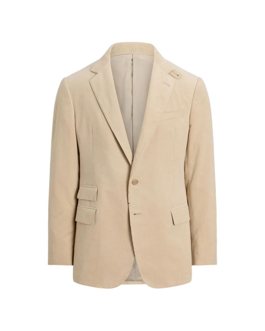 Ralph Lauren Natural Kent Corduroy Two-Button Suit Jacket for men