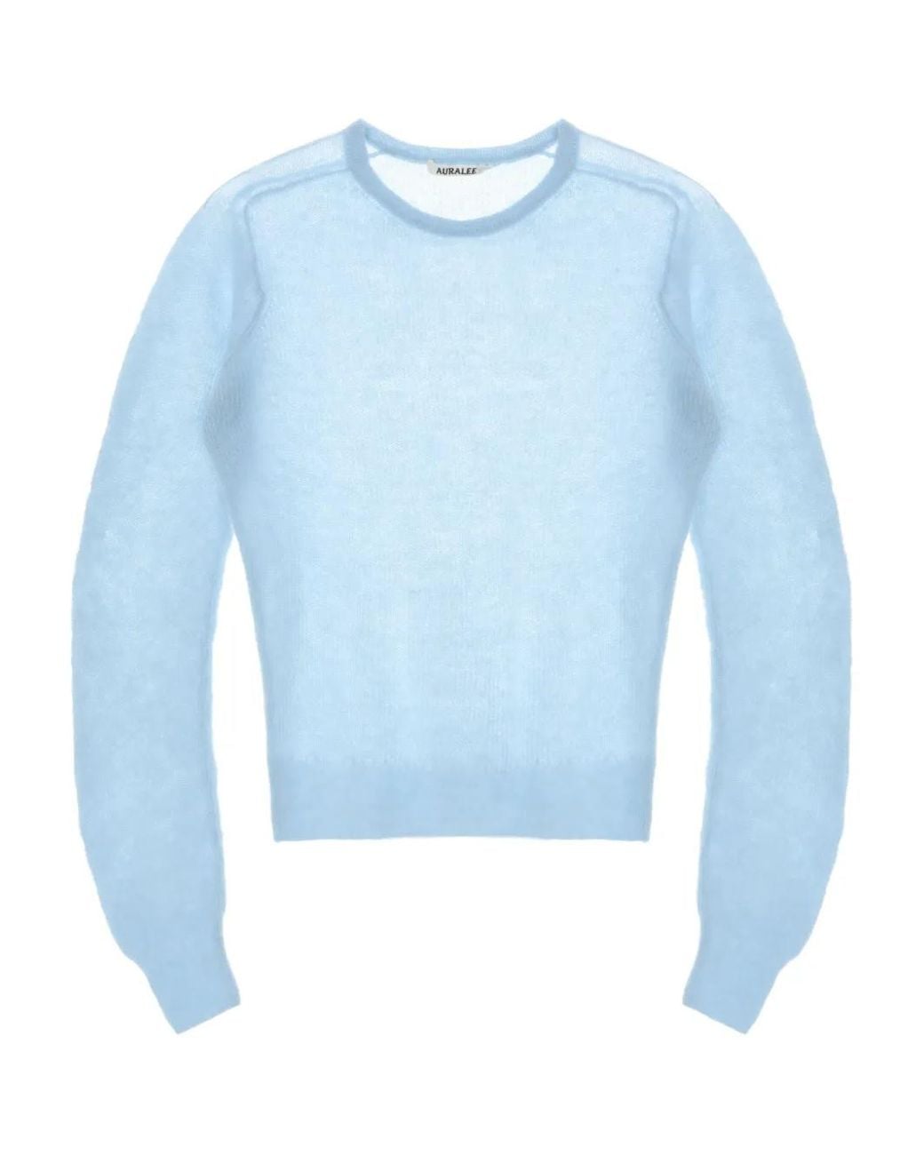 Auralee Blue Alpaca Wool Blend Knitted Top