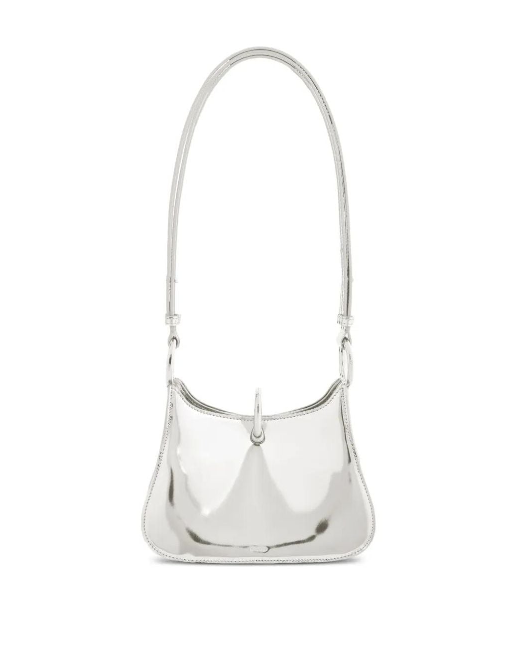 Rabanne White Small Ring Leather Bag