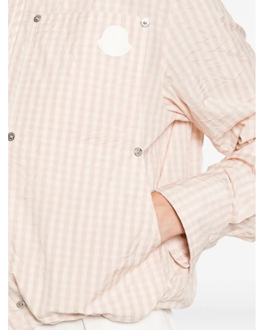 Moncler Pink Gingham Patch Jacket