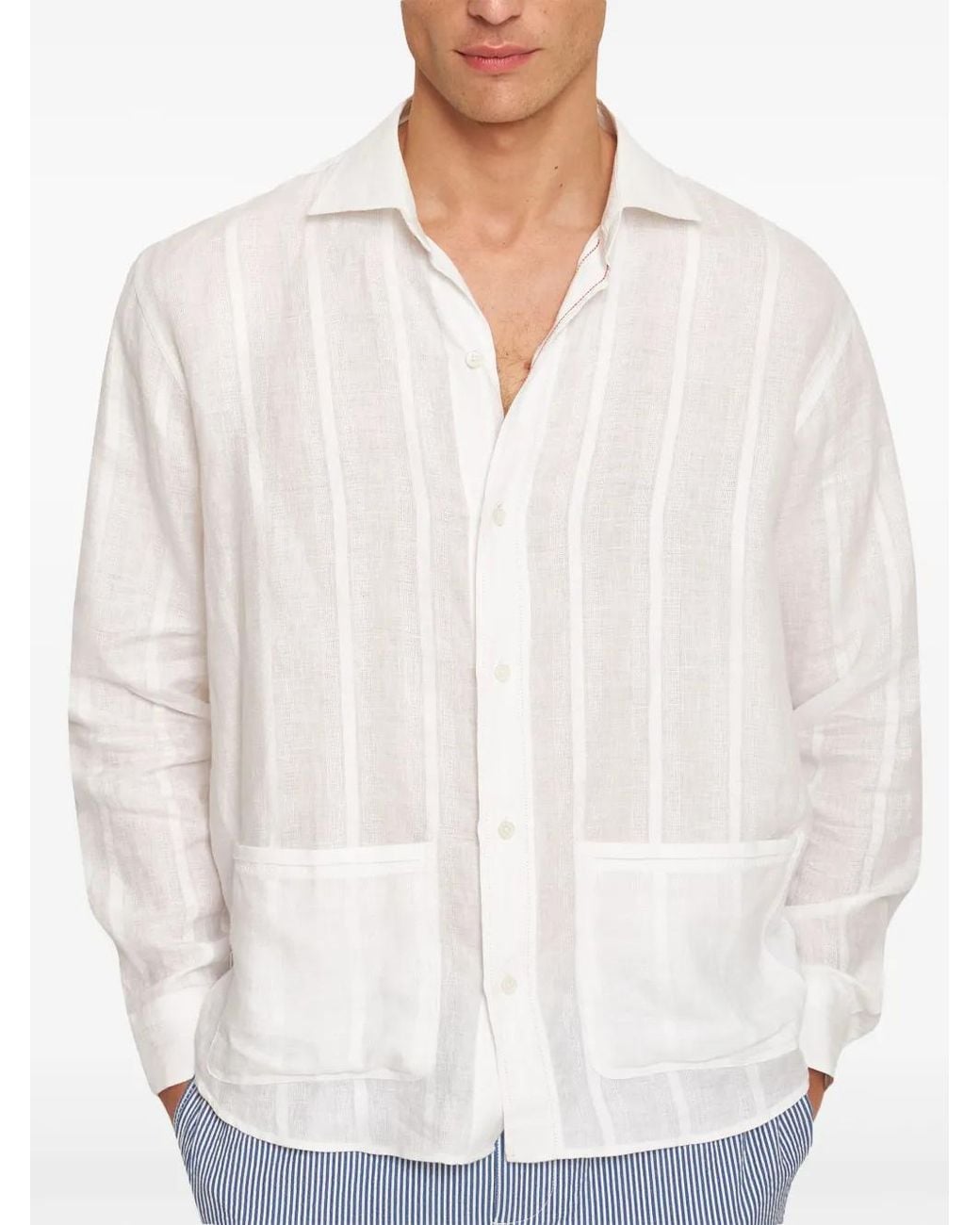 Orlebar Brown White Barkley Shirt for men