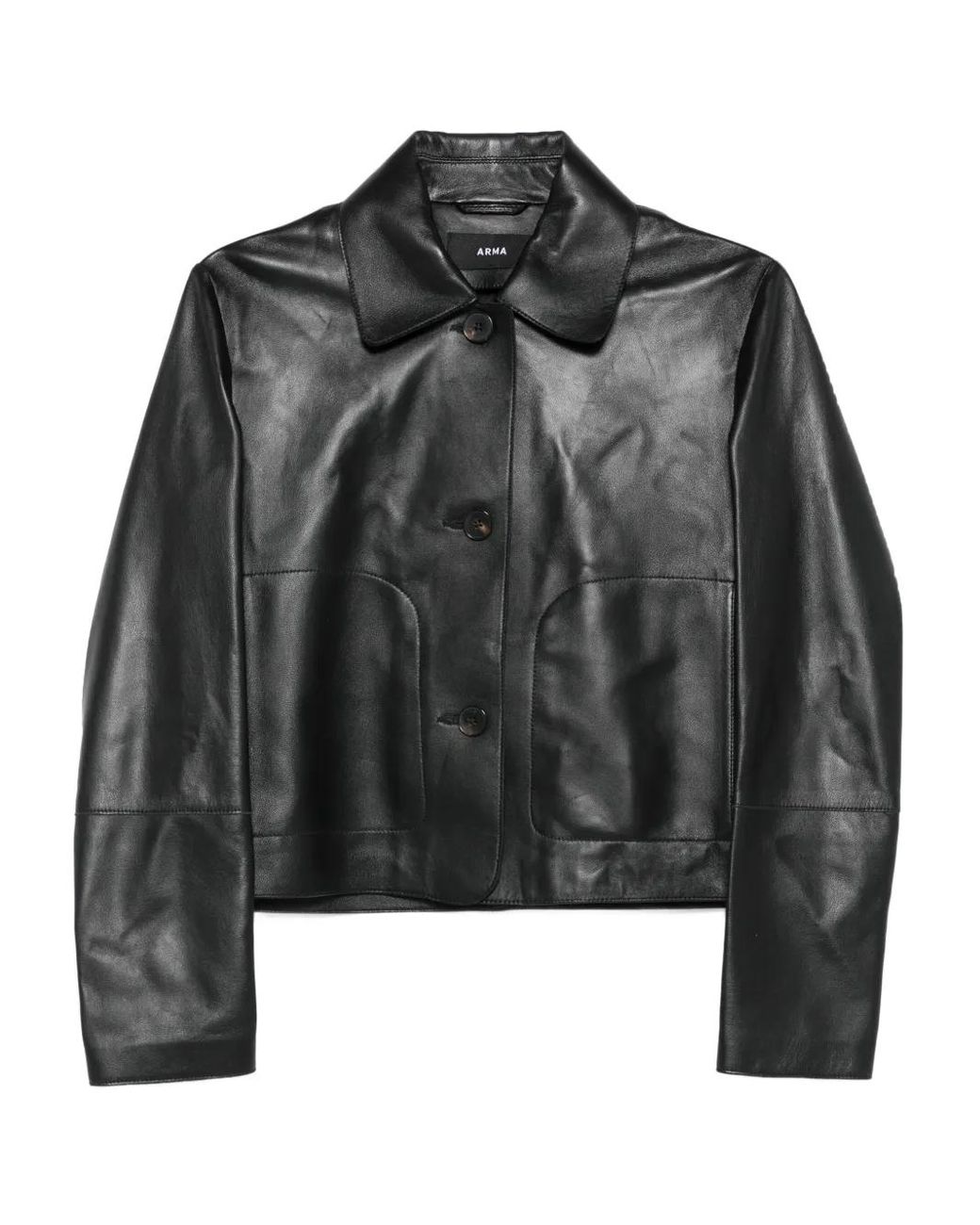 Arma Black Emy Leather Jacket