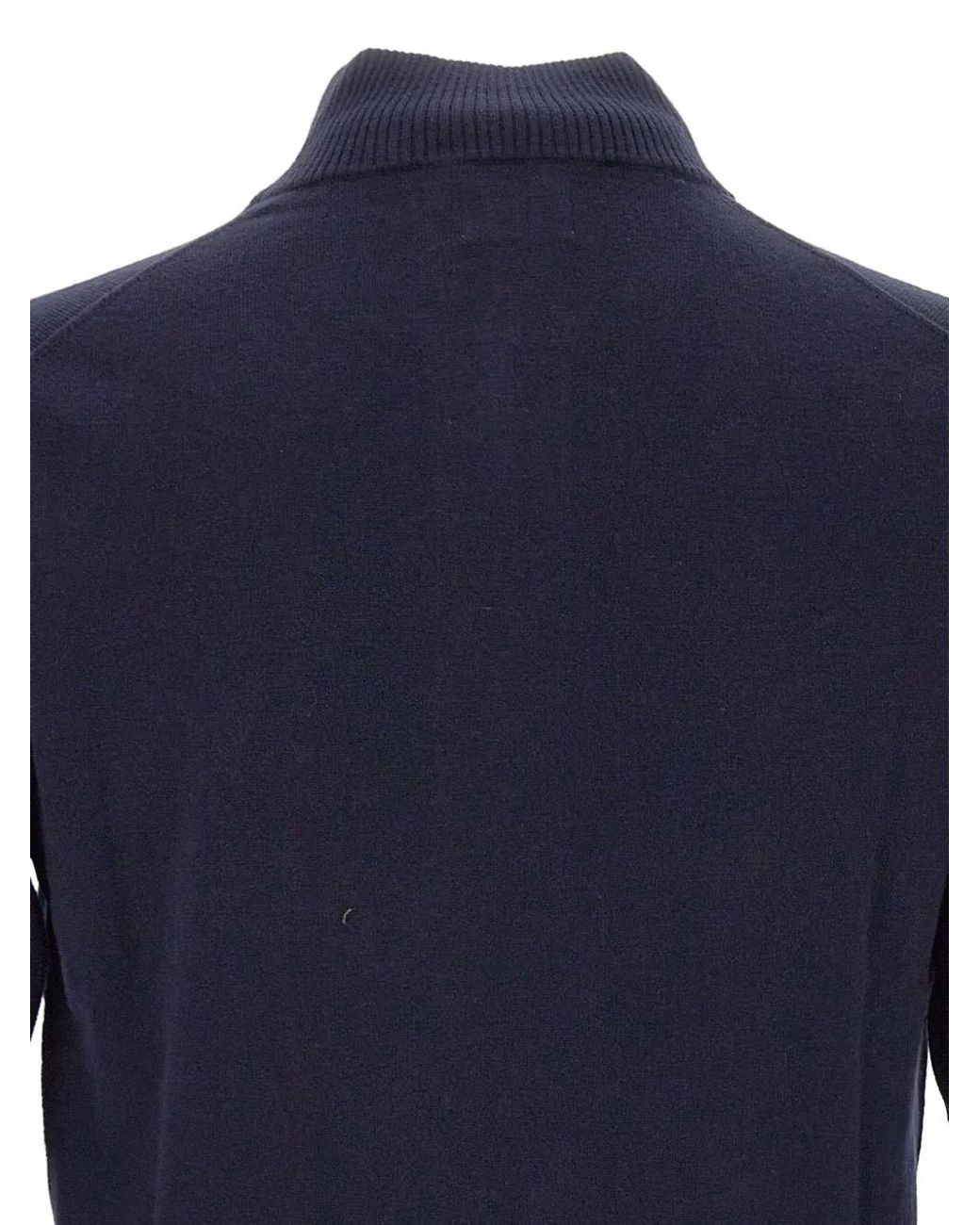 Sun 68 Blue Half-Zip Sweater for men
