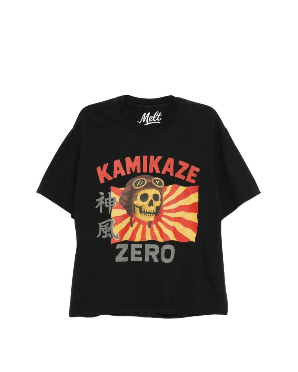 Melt Black Crew Neck T-Shirt for men