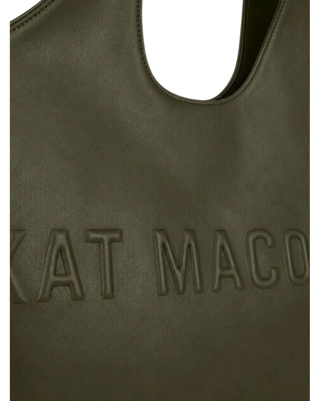 Kat Maconie Green Large Brooklyn Logo-Embossed Shoulder Bag