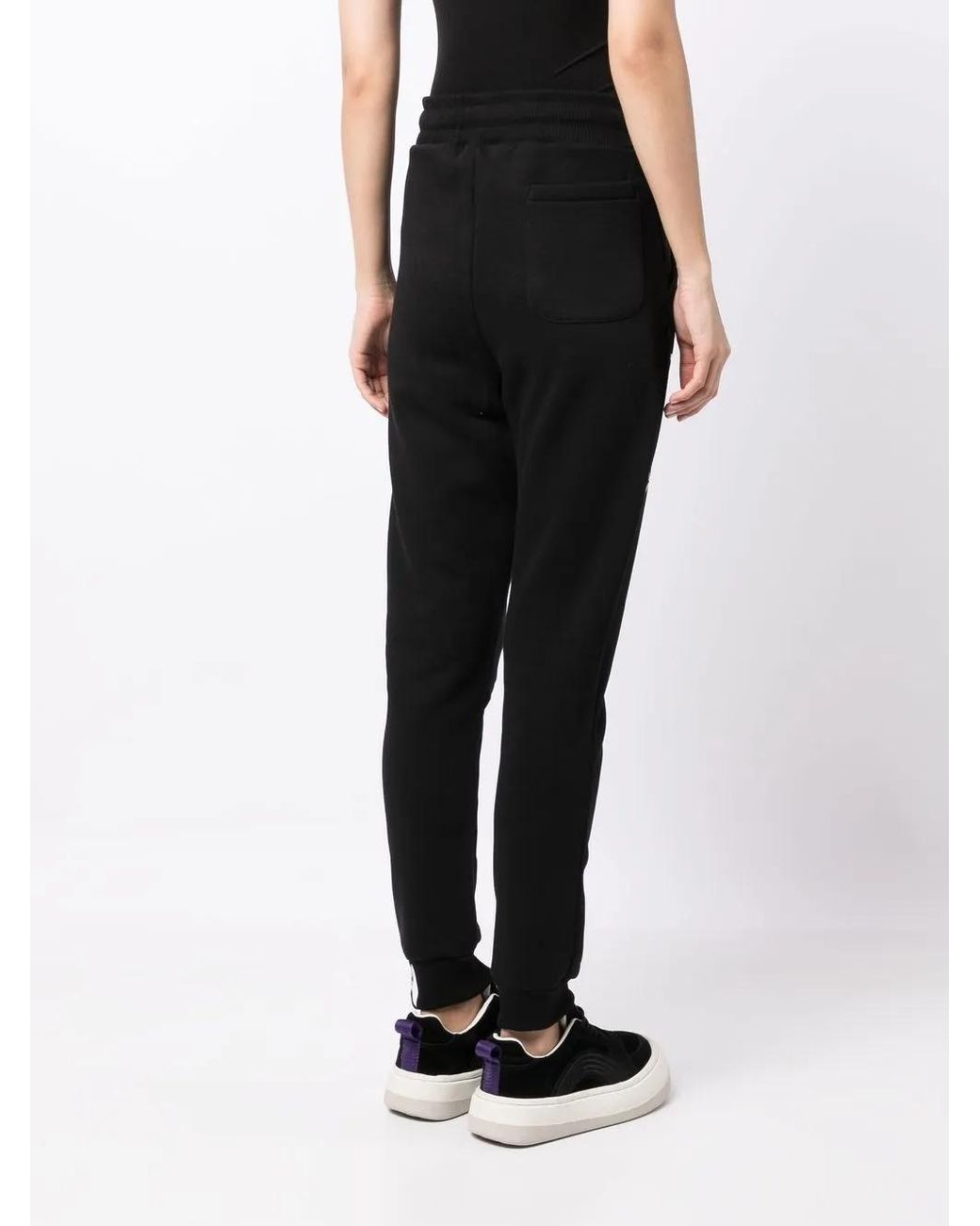 Alpha Industries Black Logo-Print Drawstring Track Pants