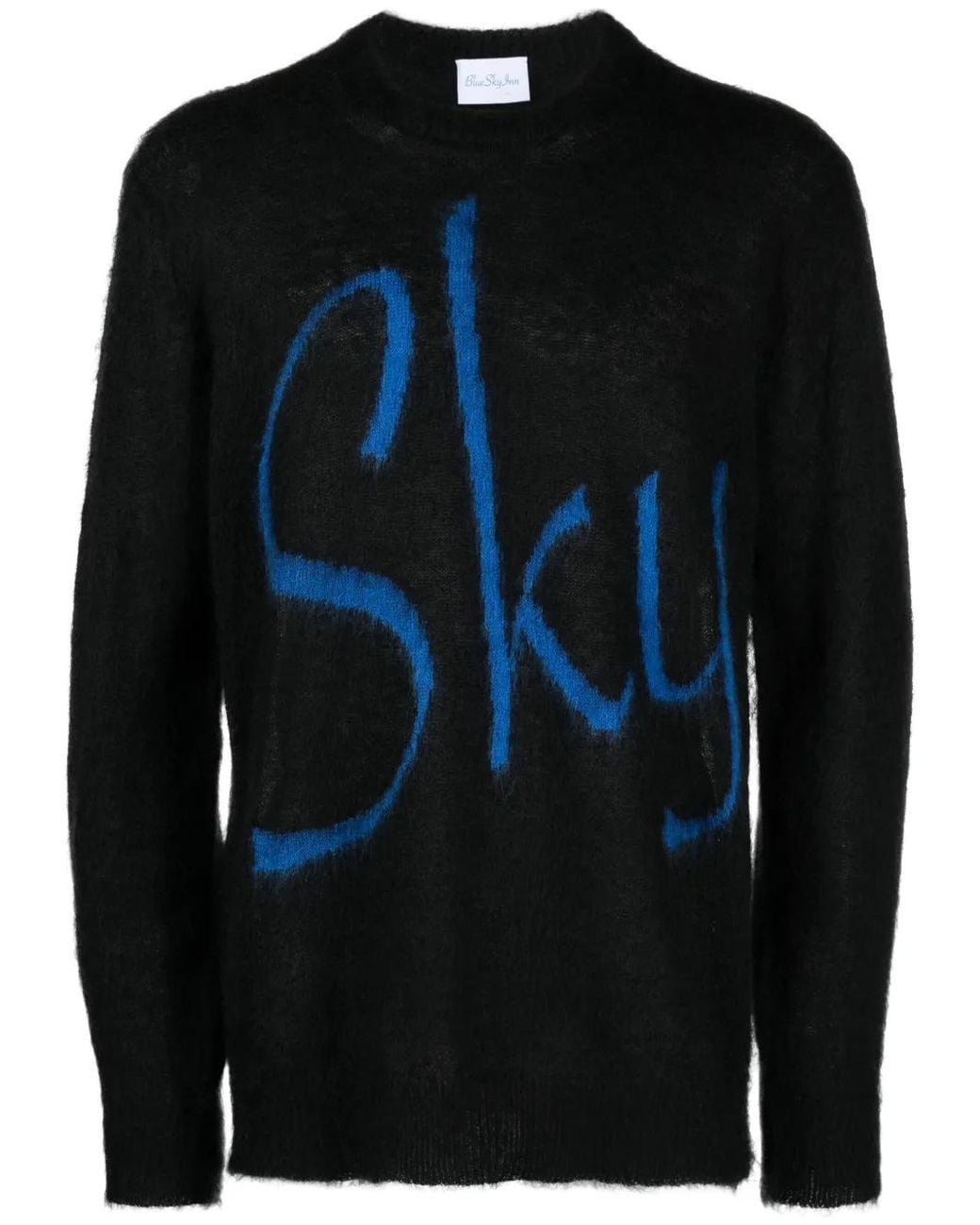 BLUE SKY INN Blue Logo Wool Blend Sweater for men