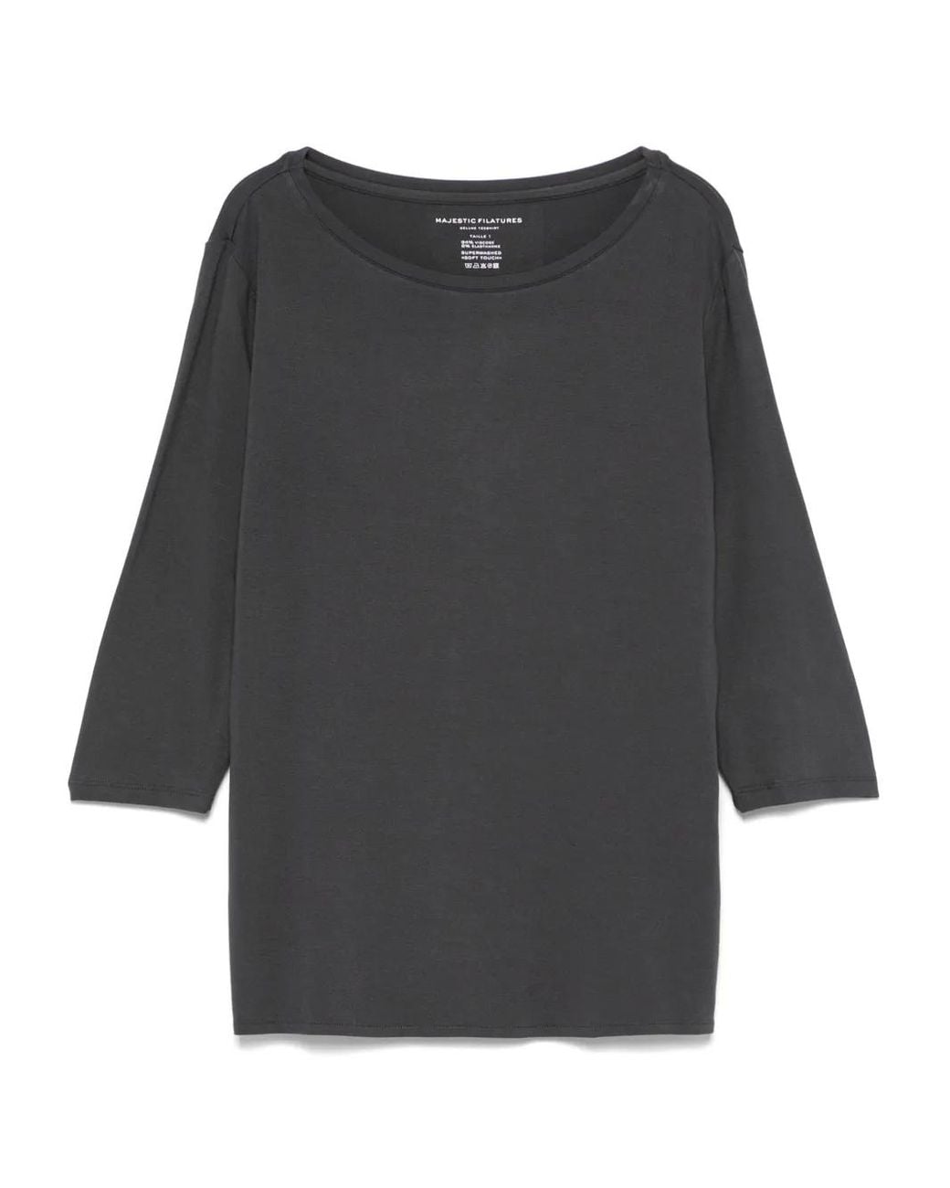 Majestic Filatures Gray Bateau T-Shirt