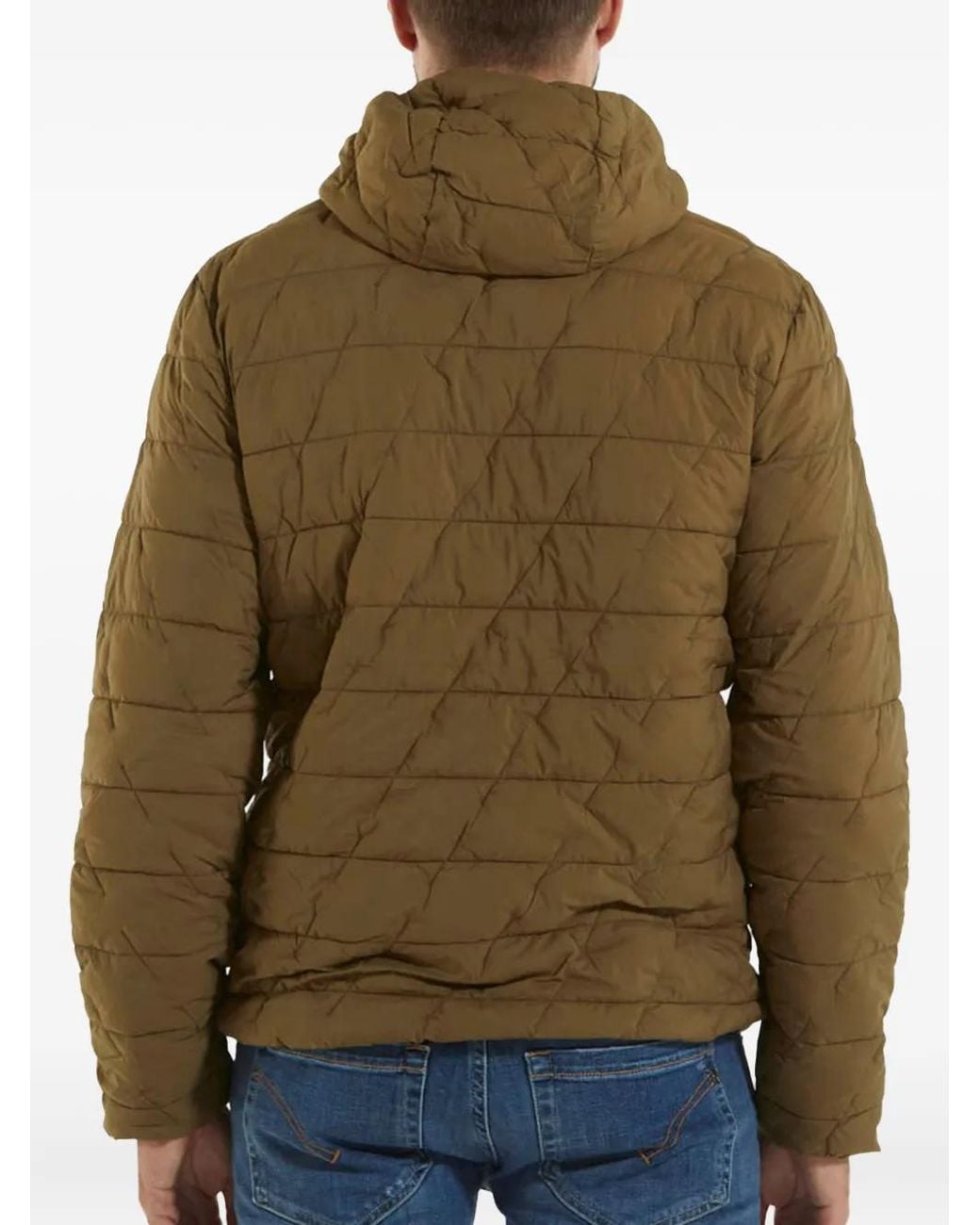 Rossignol Brown Quilted Hooded Jacket for men