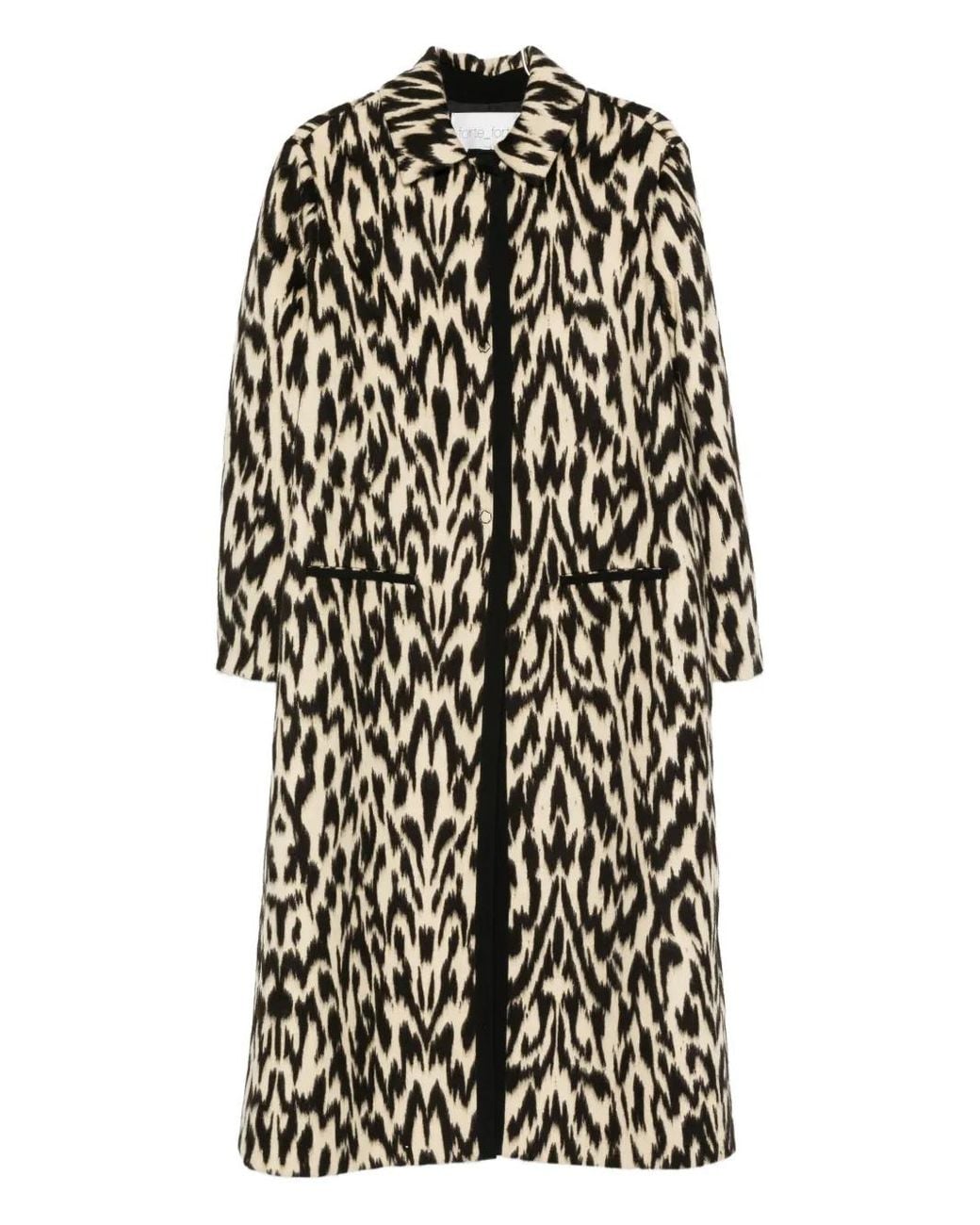 Forte_forte White Jacquard Long Coat