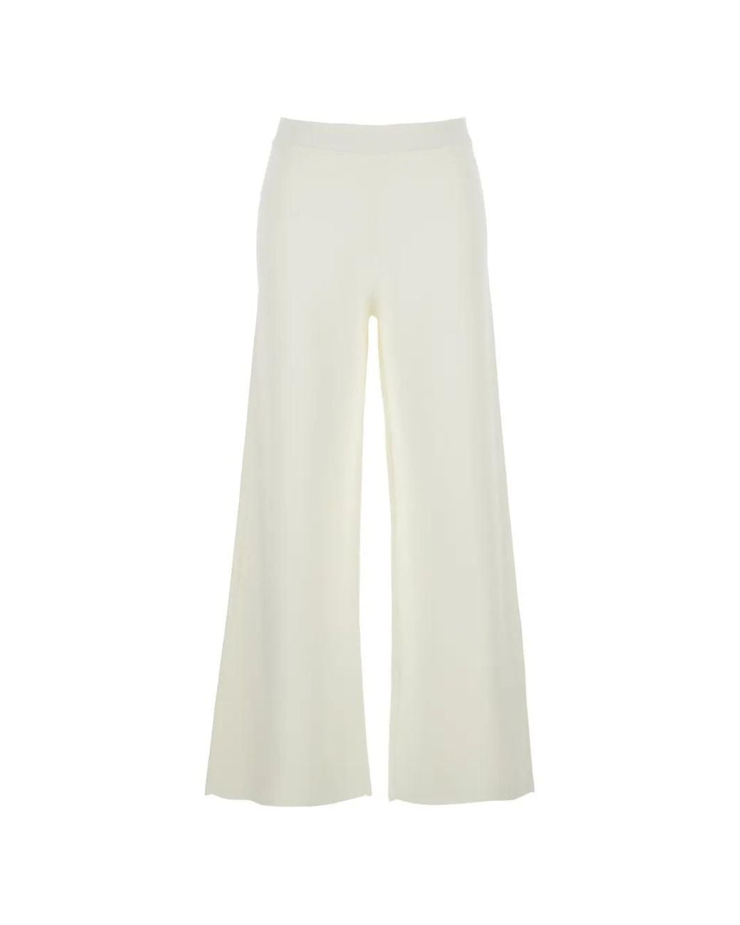 P.A.R.O.S.H. White Wide-Leg Trousers
