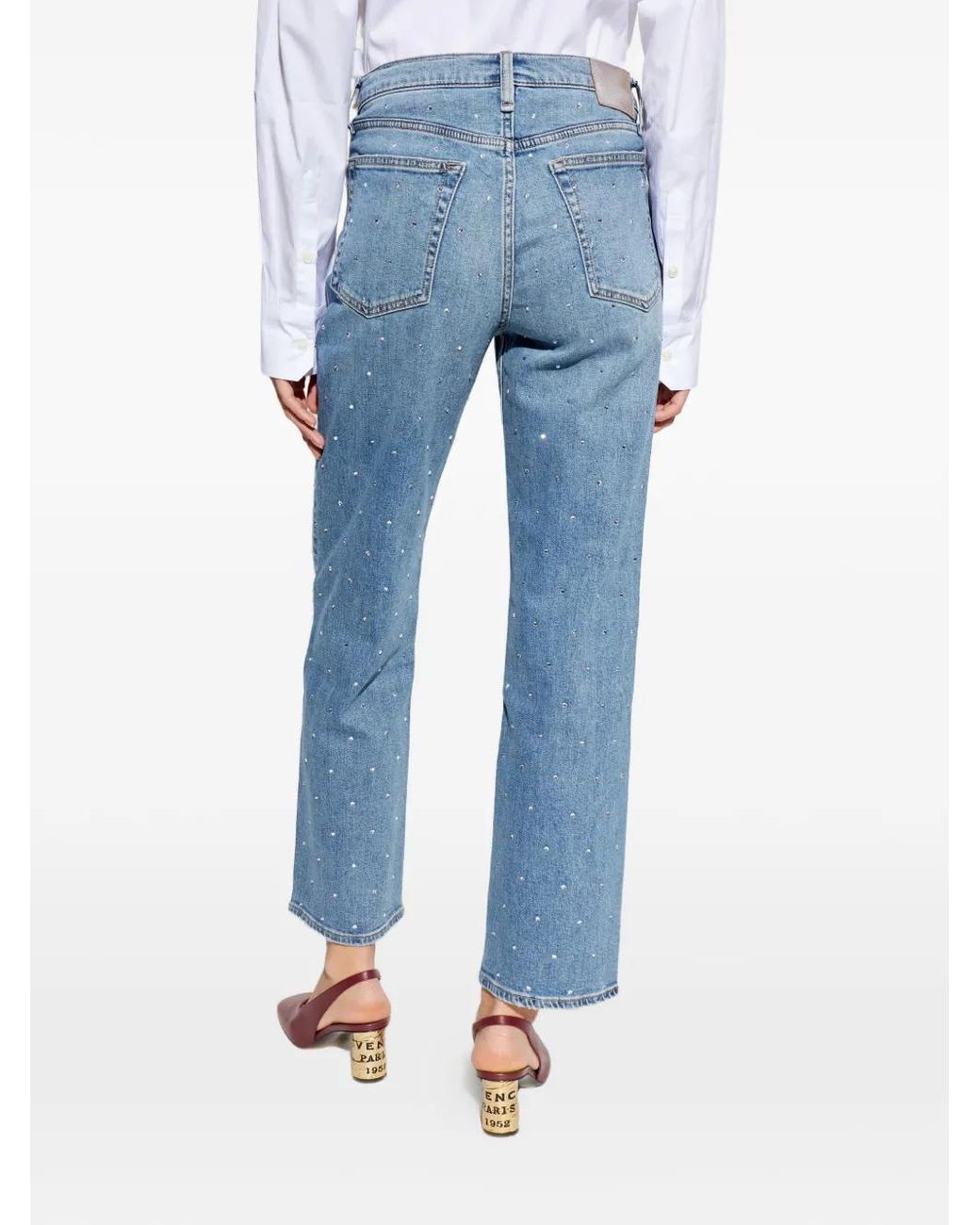 Rag & Bone Denim Jeans Met Knopen in het Blue