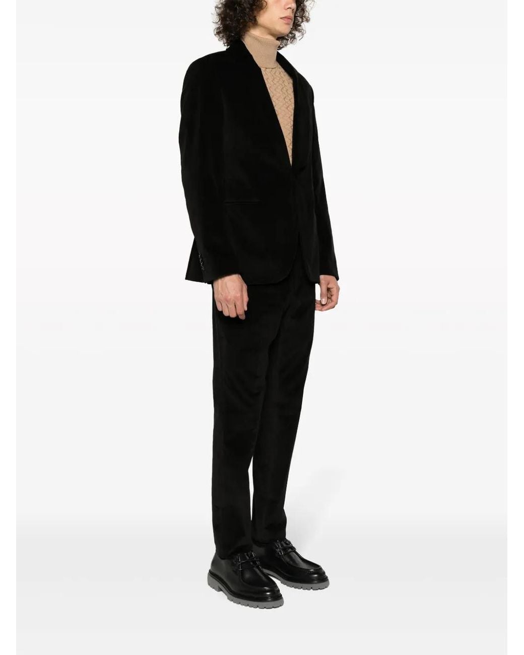 Herbert Ritz Manuel Ritz Single-Breasted Velvet Suit in Black for Men | Lyst