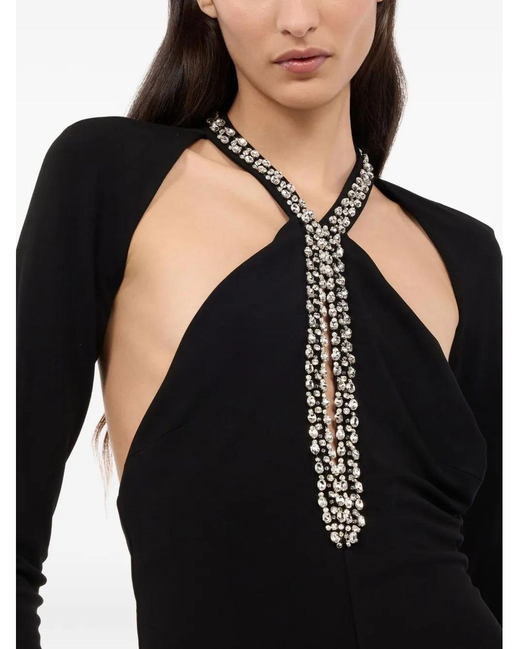 Roberto Cavalli Black Cut-Out Mini Dress