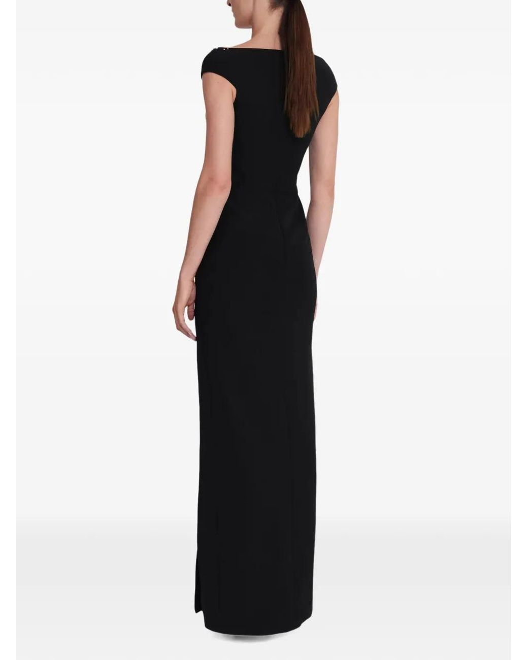 Safiyaa Black Lucrezia Crystal-Embellished Maxi Dress