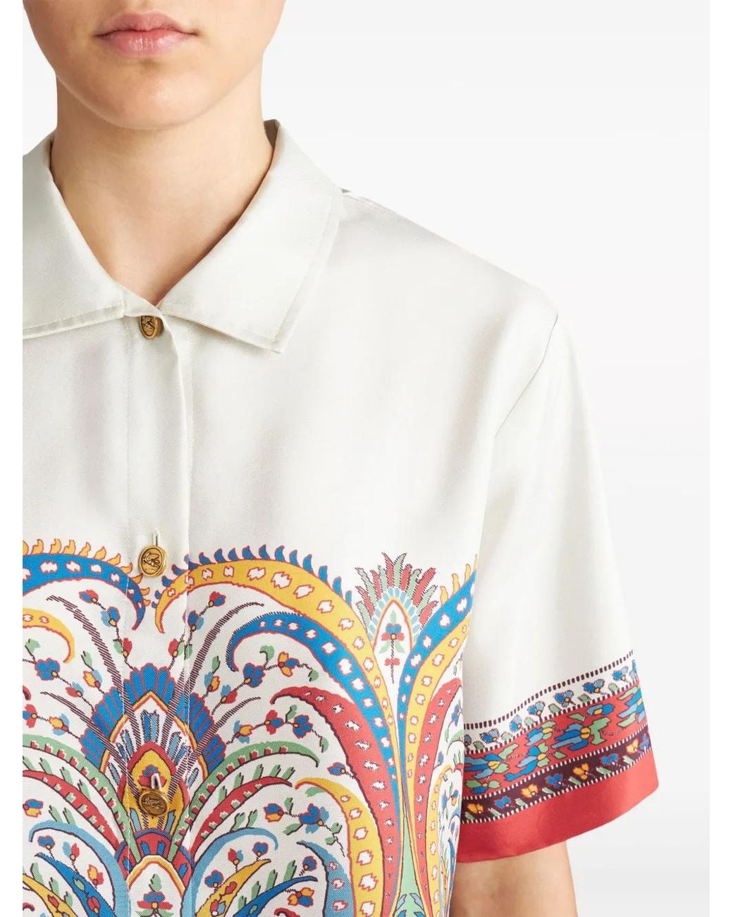 Etro White Silk Shirt