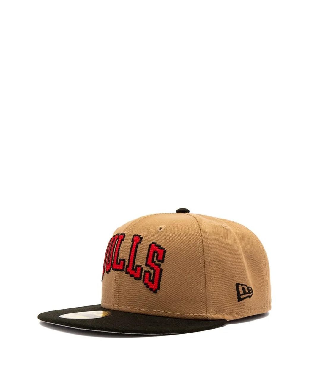 KTZ Brown 8-Bit Chicago Bulls 59Fifty Baseball Cap for men