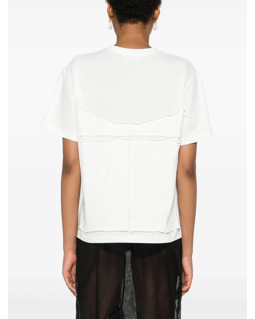 Camiseta Deconstruida Murmur de color White