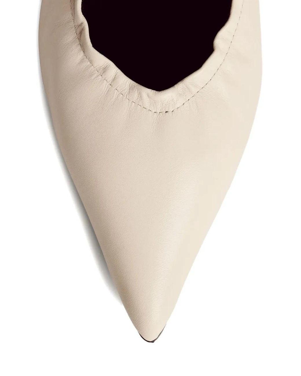 12 STOREEZ Natural 45Mm Pointed Leather Pumps