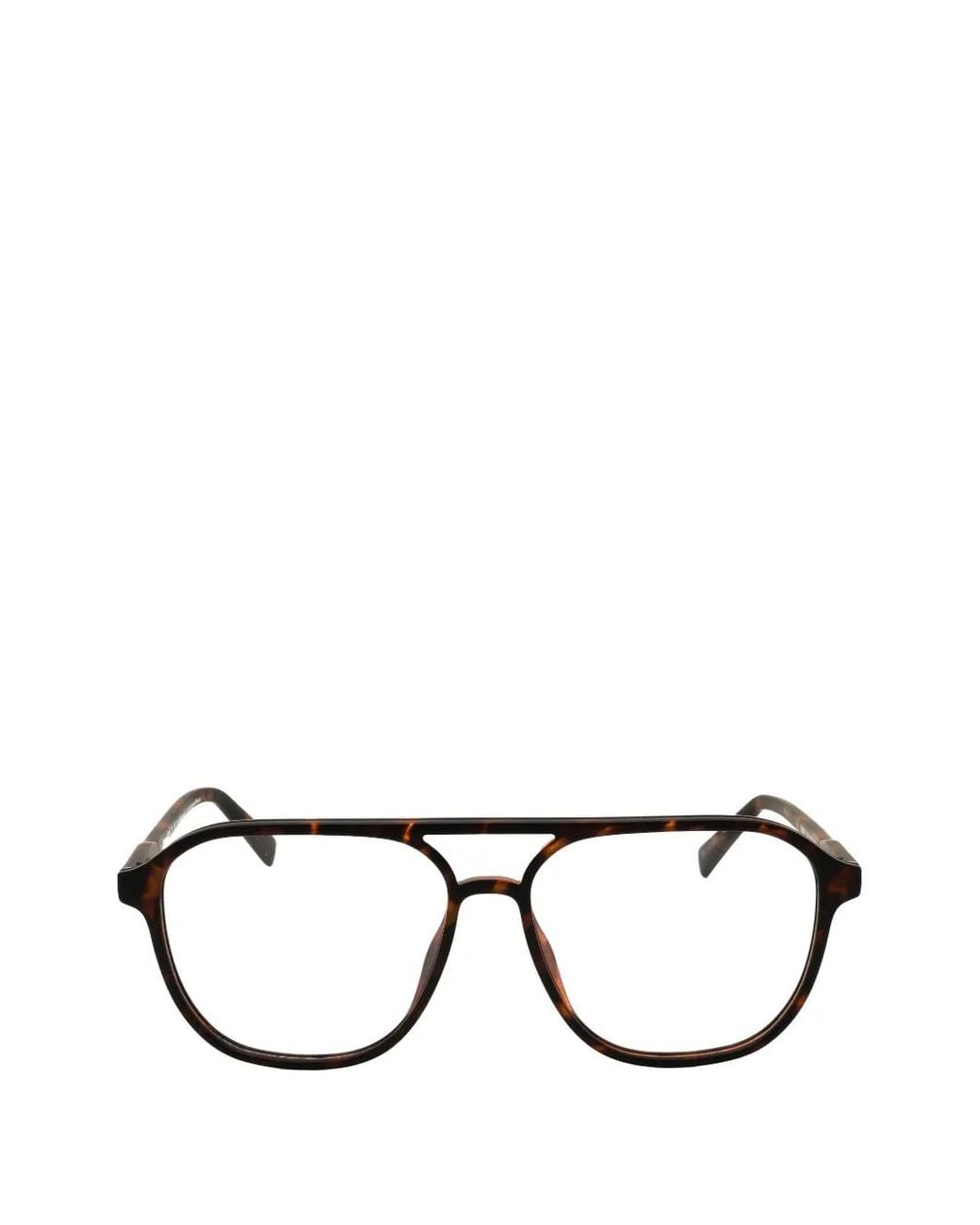 Timberland Black Tortoiseshell-Effect Pilot-Frame Glasses for men