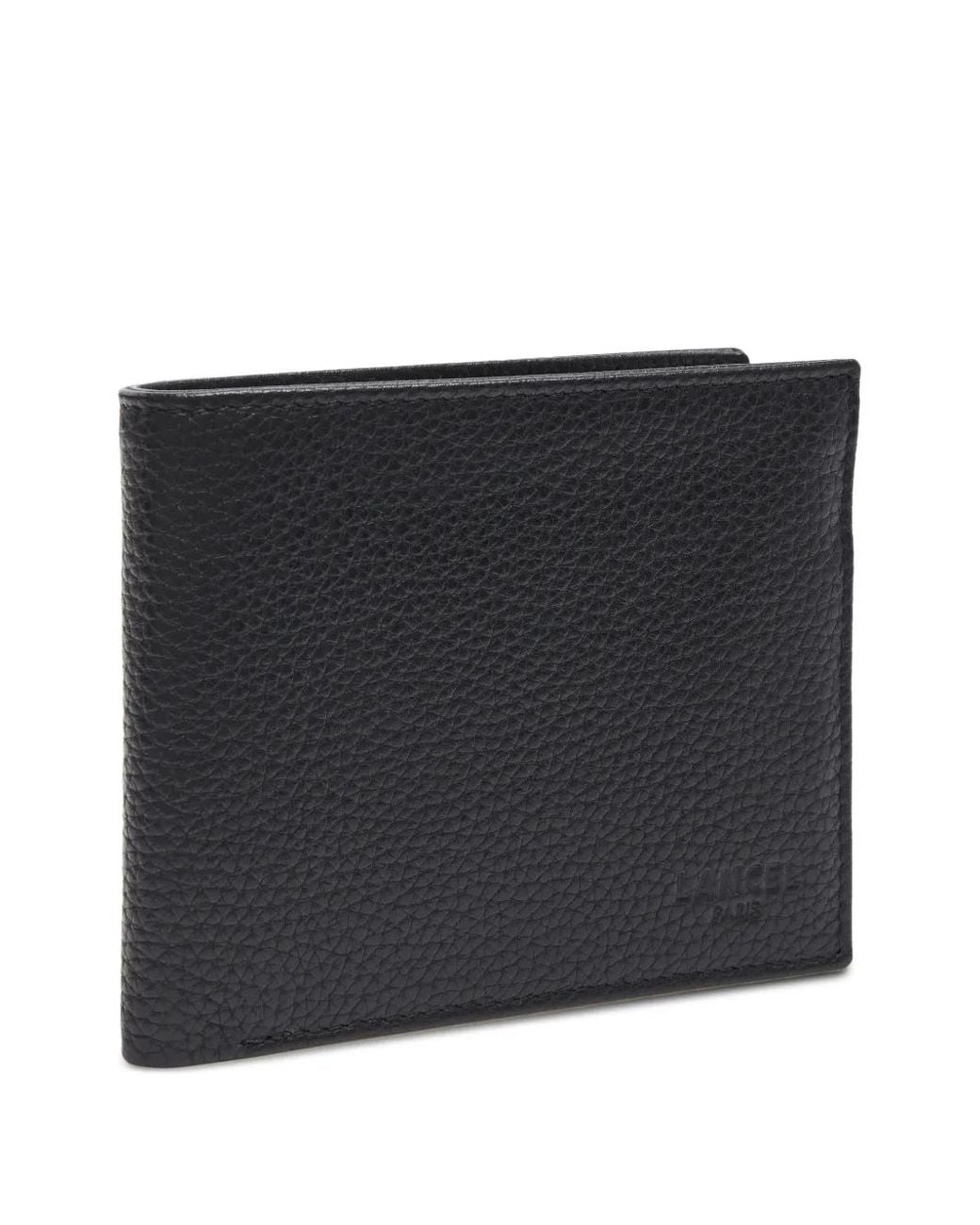 Lancel Black Leon Grained Leather Wallet for men