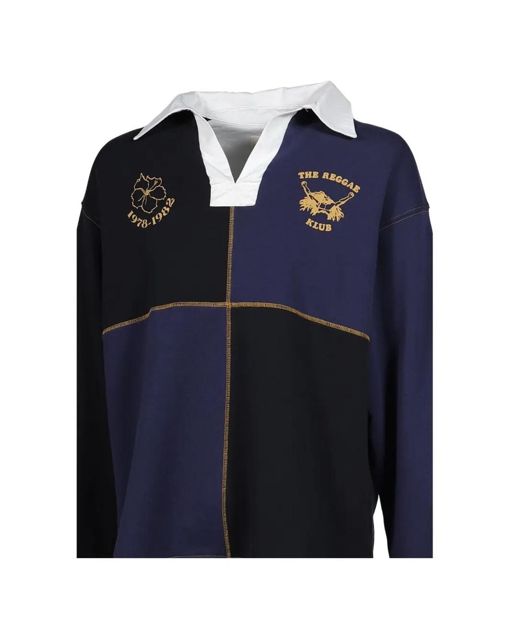 Nicholas Daley Blue Reggae Klub Patchwork Sweatshirt for men