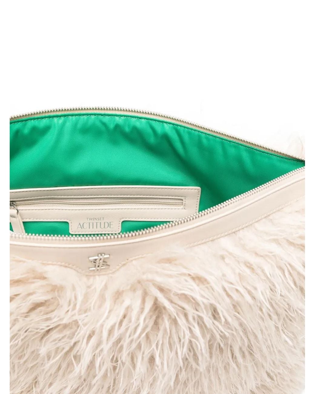 Twinset Natural Wrist-Strap Clutch Bag
