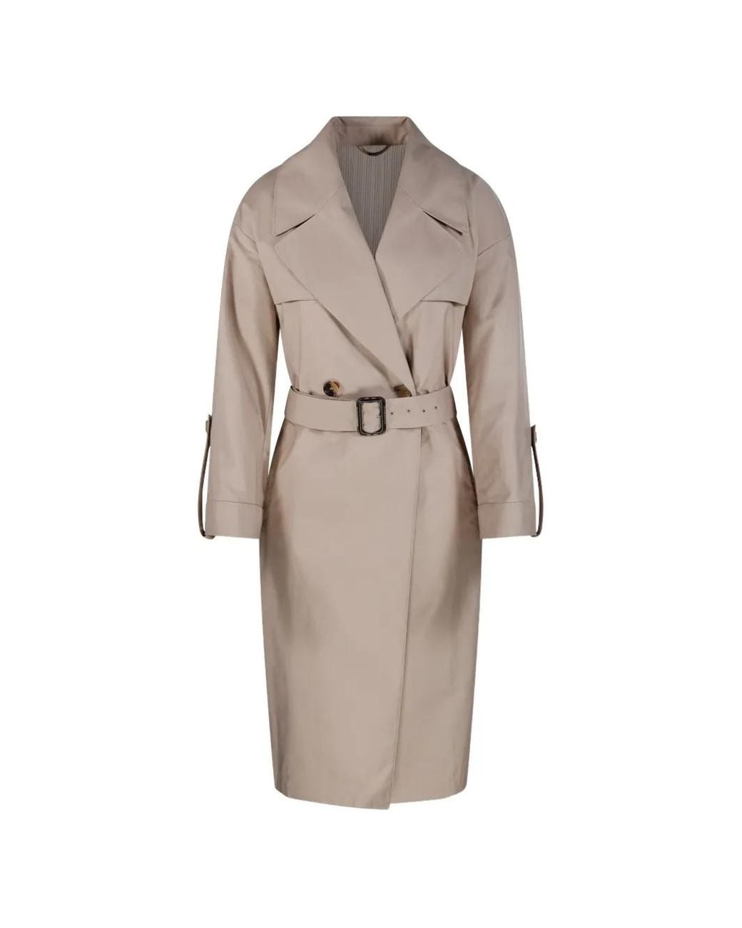 Max Mara Natural Belted Double-Breasted Coat