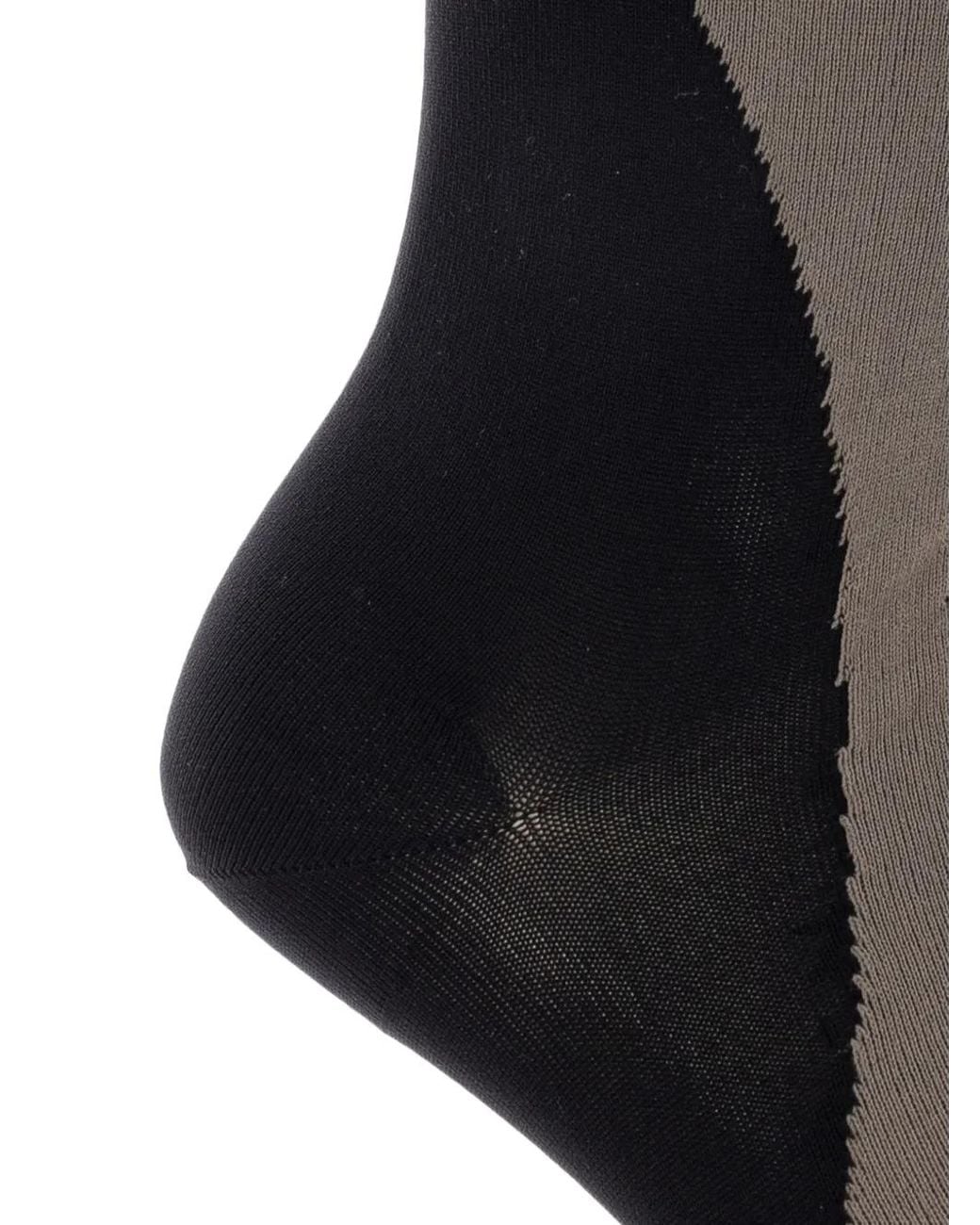 Issey Miyake Black Graphic-Pattern Socks
