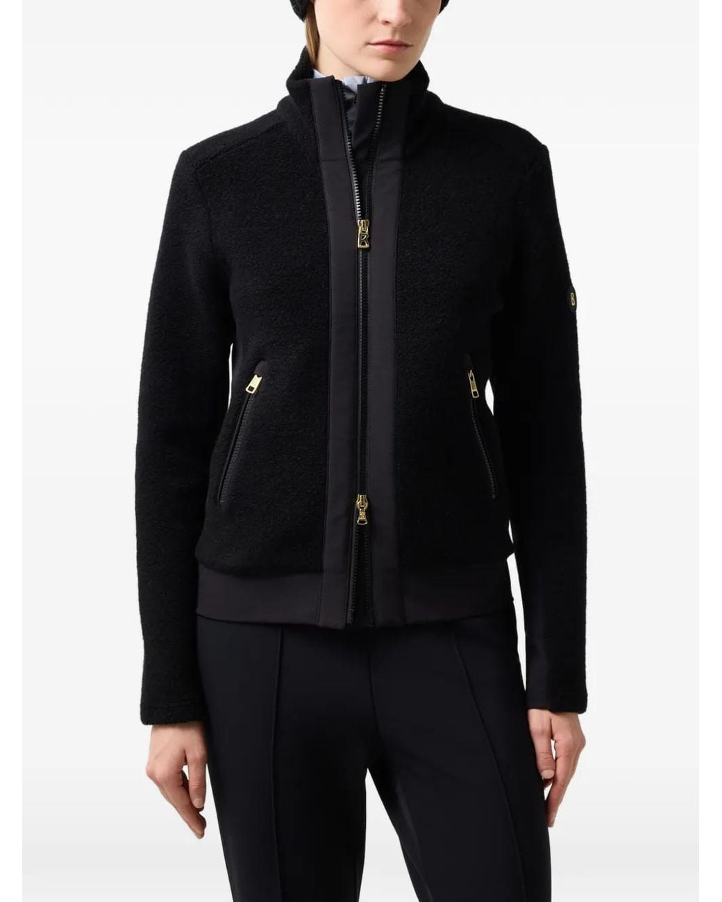 Bogner Black Fjella High-Neck Zip-Up Jacket