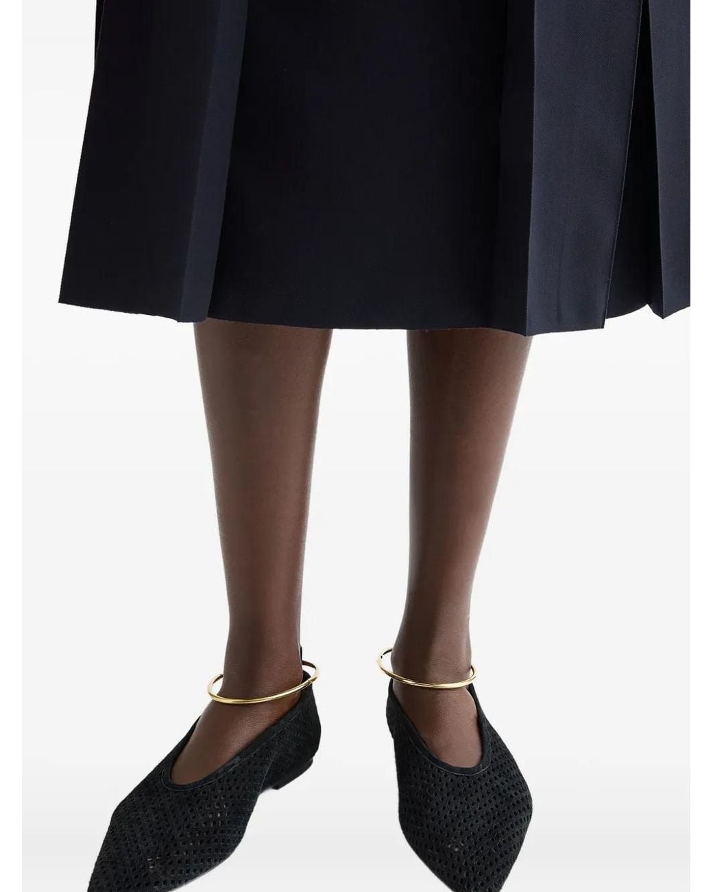 Jil Sander Black Slip On Ballet Flats