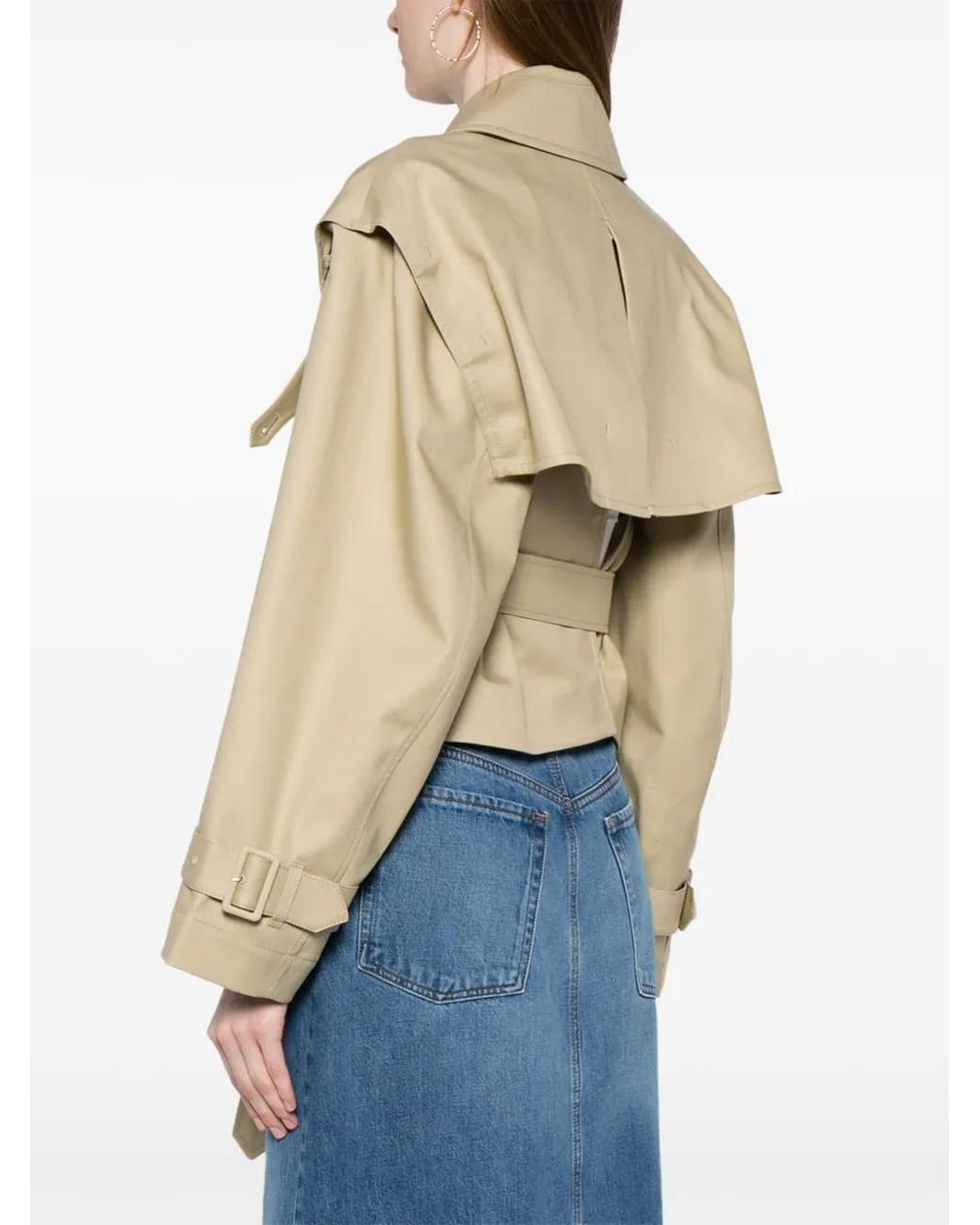 JNBY Cropped Trenchcoat in het Natural