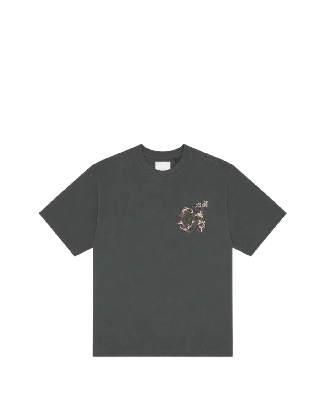 Only the Blind Gray Maison Crest Embroidered T-Shirt for men