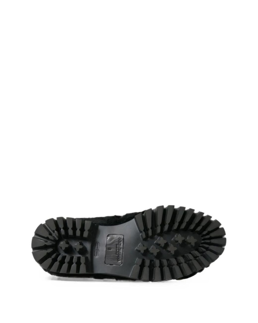 Dolce & Gabbana Black Fur-Covered Lug-Sole Loafers for men
