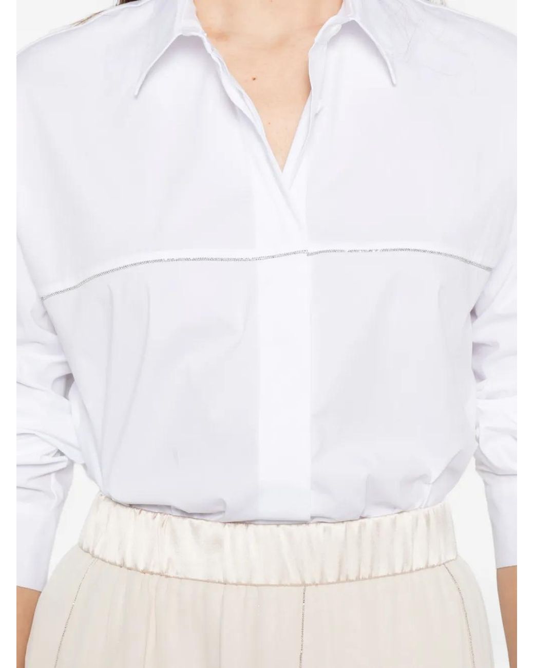 Peserico White Long-Sleeve Shirt