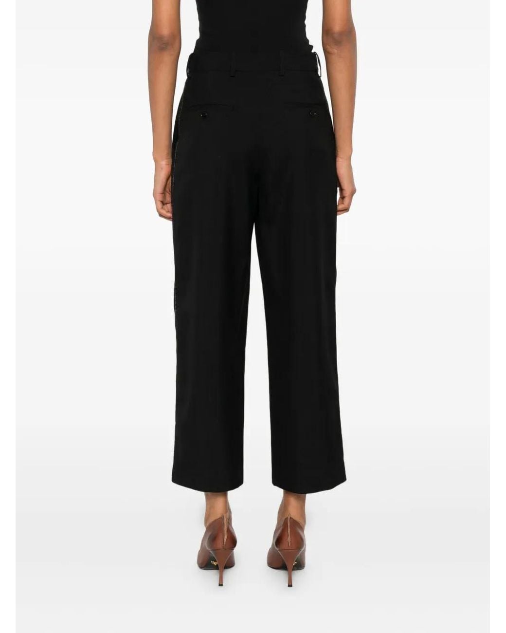 Marni Black Side-Pockets Straight Trousers