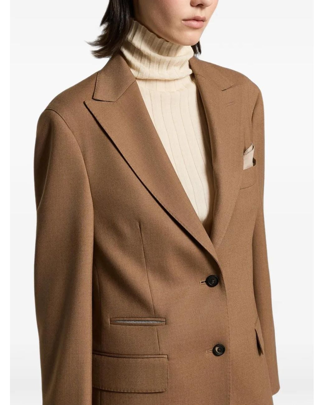 Peserico Natural Single-Breasted Blazer