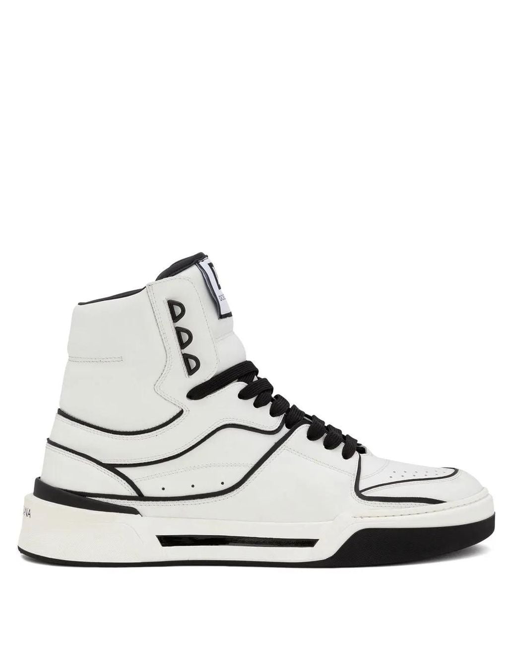 Dolce & Gabbana White Leather Dg Pipe High-top Sneakers for men