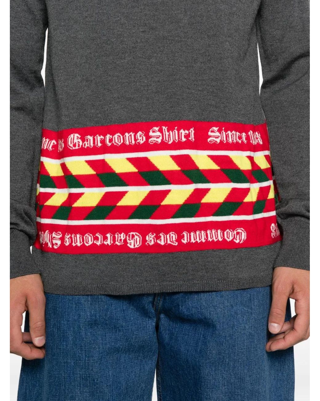 Comme des Garçons Gray Wool-Blend Jumper for men